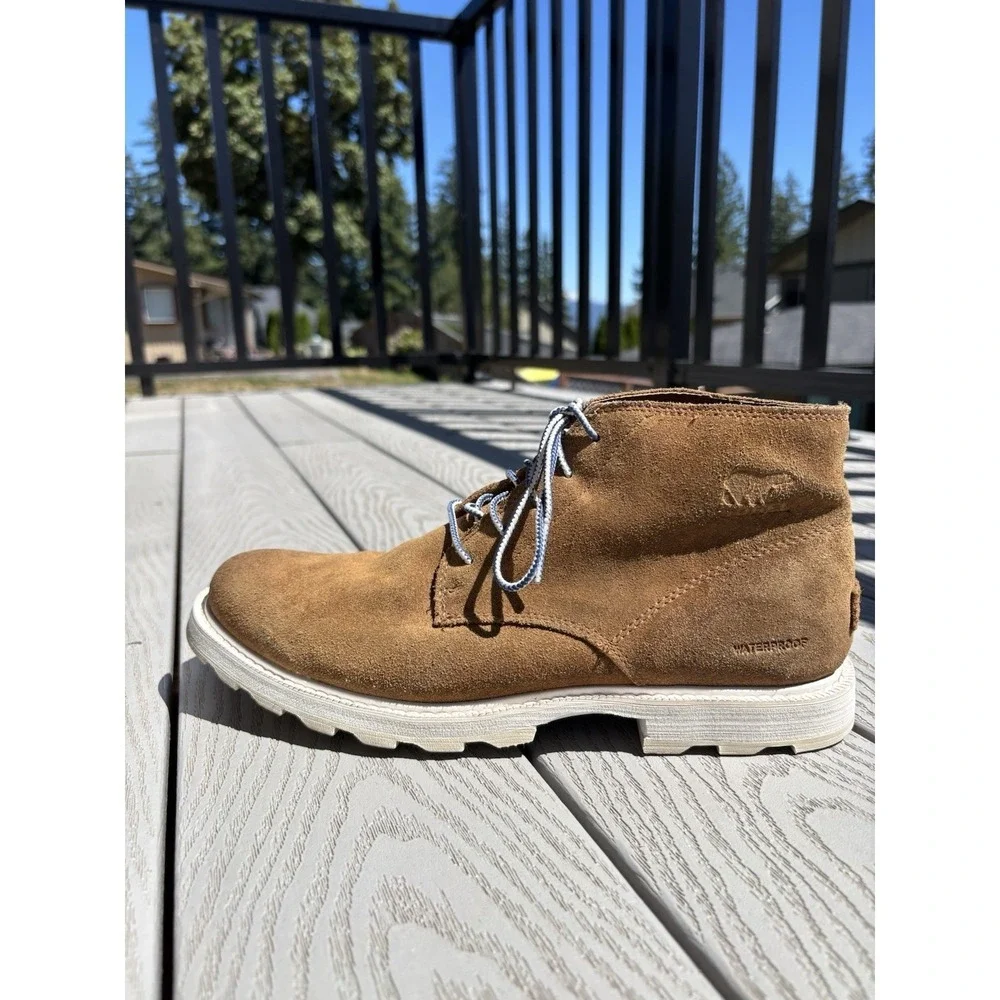 Sorel NM2560-224 Tobacco Brown Suede‎ Leather Chukka Ankle Boots Mens Size 10
